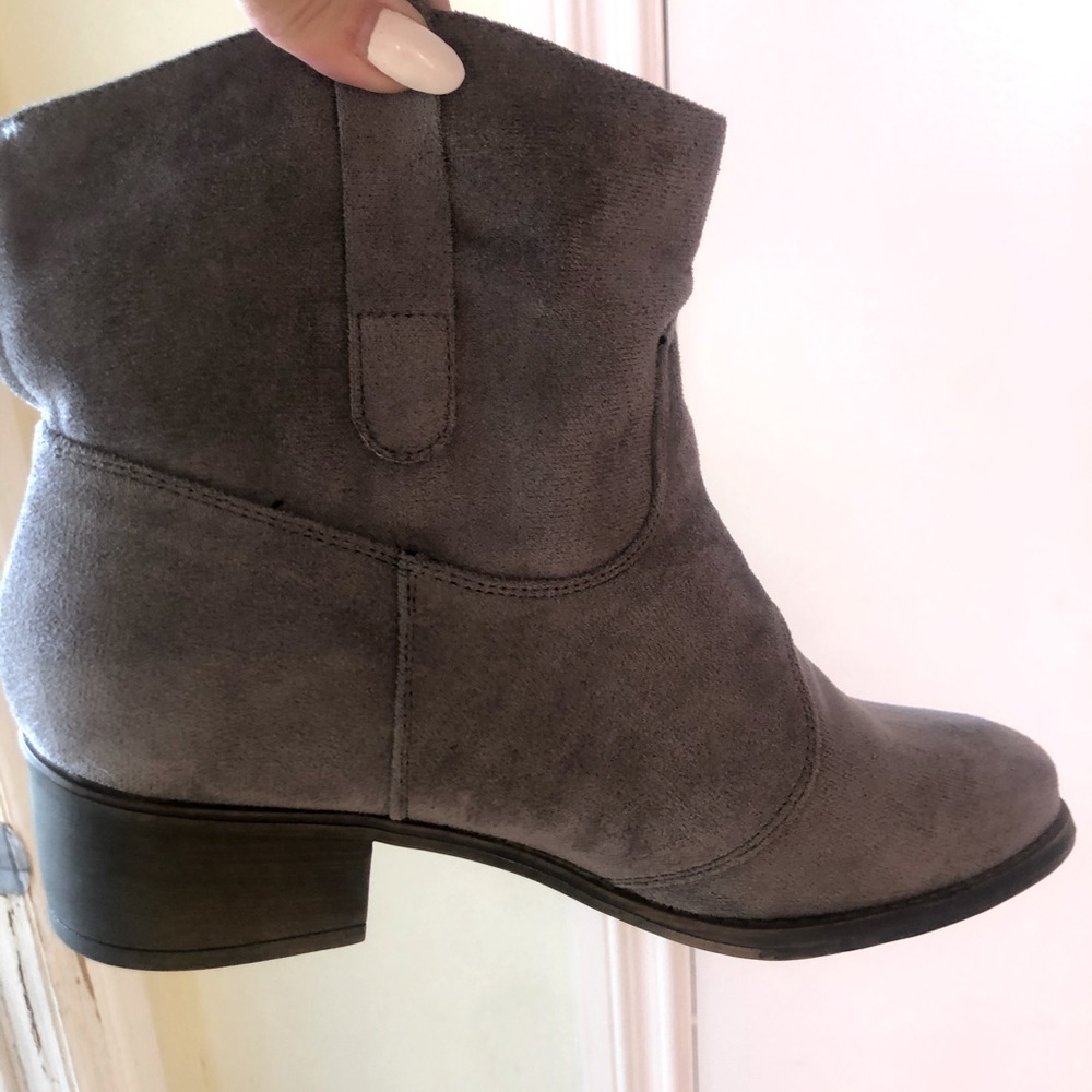 Brand new suede gray booties